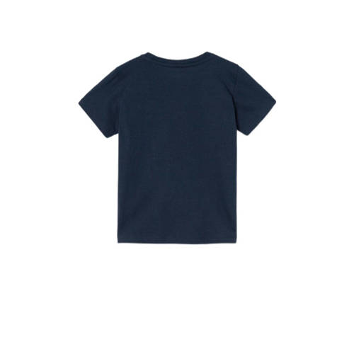 Name it KIDS T-shirt NKMVOTO met printopdruk donkerblauw palms Jongens Katoen Ronde hals 134 140