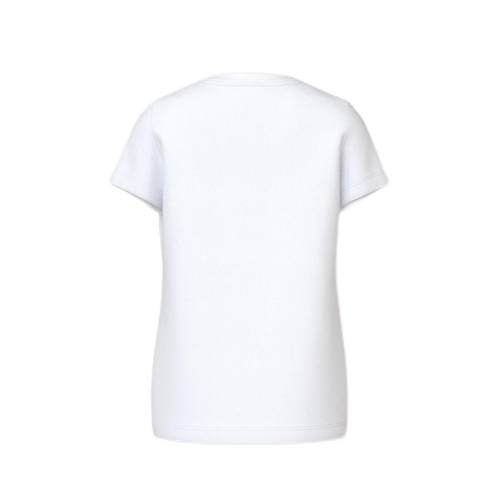 name it KIDS T-shirt NKFVOTEA met printopdruk wit Meisjes Katoen Ronde hals 116
