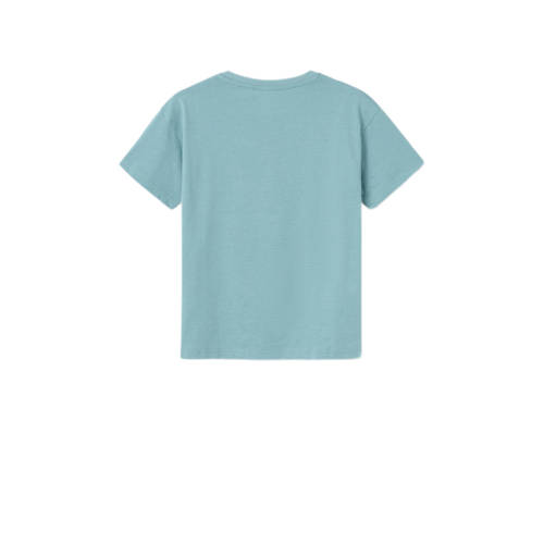 Name it KIDS T-shirt NKMVILIAN met printopdruk zeeblauw Jongens Katoen Ronde hals 122 128