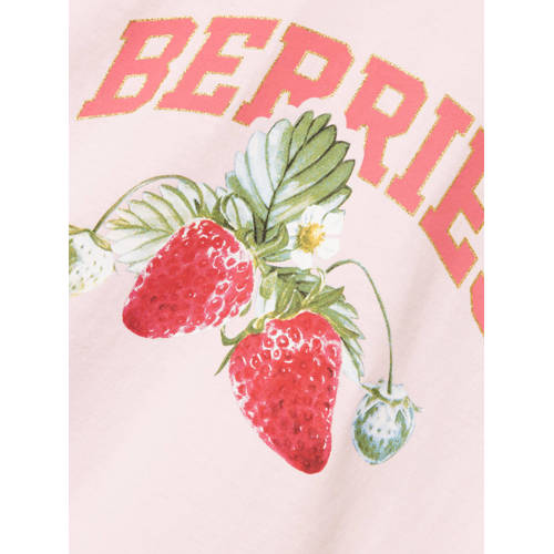 name it KIDS T-shirt NKFDATRUNTE met printopdruk lichtroze Meisjes Katoen Ronde hals 116