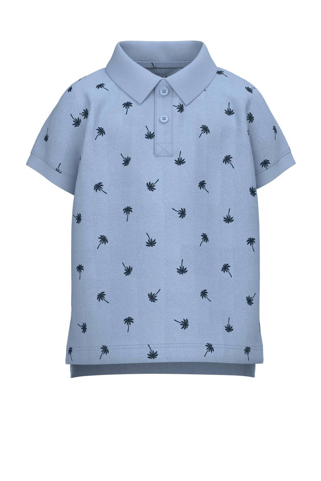polo NMMVOLO met all over print lichtblauw/donkerblauw