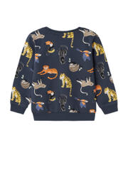 thumbnail: Donkerblauw en multikleurige jongens NAME IT MINI sweater multicolor met lange mouwen en ronde hals