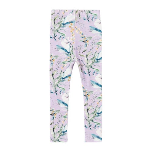 Name it MINI legging NMFDOLLY met all over print lila multicolor Paars Meisjes Biologisch katoen 104