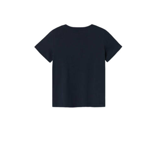 Name it MINI T-shirt NMMVOTO met printopdruk donkerblauw Jongens Katoen Ronde hals 104
