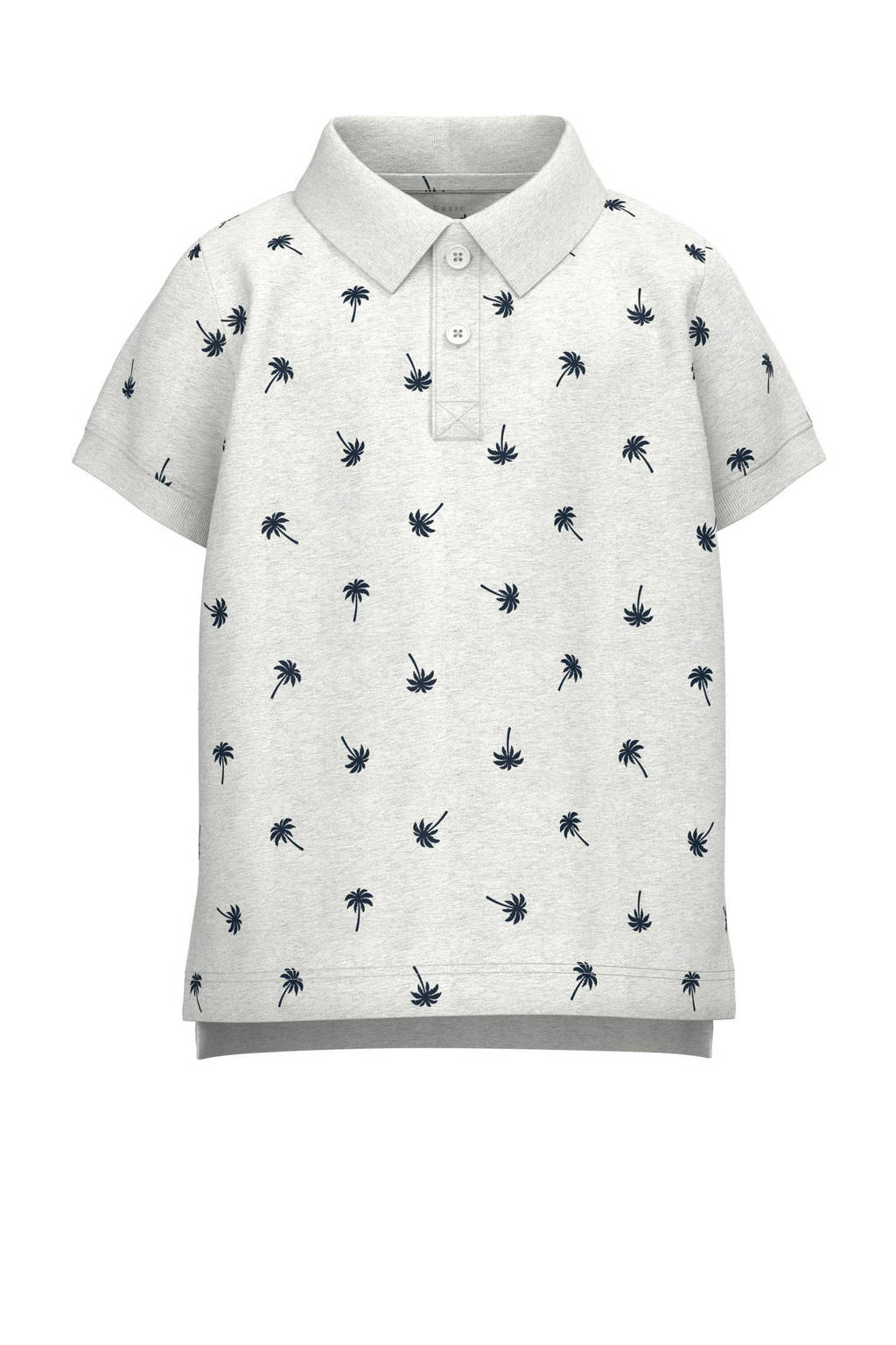 polo NMMVOLO met all over print wit/donkerblauw