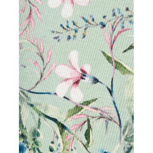 name it MINI longsleeve NMFDOLLY met all over print mintgroen multicolor Meisjes Katoen Ronde hals 80