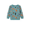 NAME IT MINI sweater NMMDITMAR met all over print zeegroen
