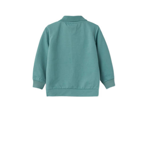 name it MINI sweater NMMDOMINIC zeegroen Effen 80