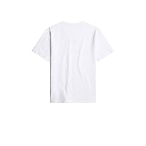 G-Star Raw T-shirt t-shirt s\s loose met logo wit Jongens Meisjes Katoen Ronde hals 116