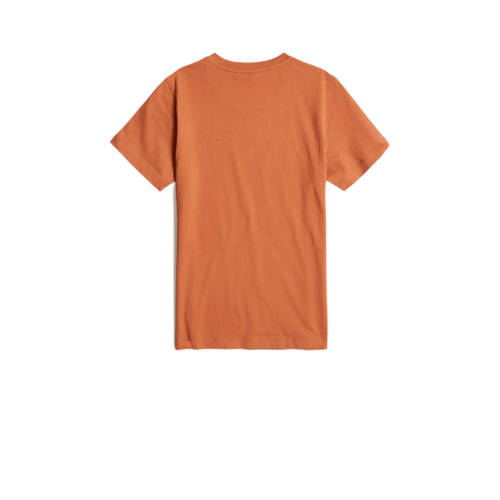 G-Star Raw T-shirt t- shirt s\s regular met logo donkeroranje Jongens Katoen Ronde hals 152