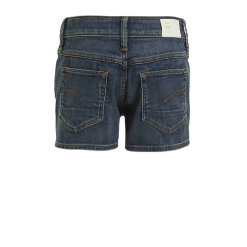 G-Star Raw 3301 skinny shorts denim short sun faded indigo Korte broek Blauw Meisjes Katoen 140