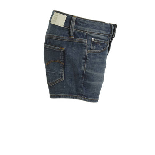 G-Star Raw 3301 skinny shorts denim short sun faded indigo Korte broek Blauw Meisjes Katoen 140
