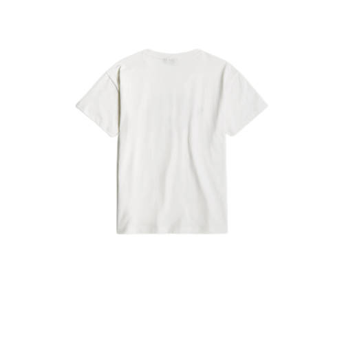 G-Star Raw T-shirt t-shirt s\s loose wit grijs Jongens Meisjes Katoen Ronde hals 140