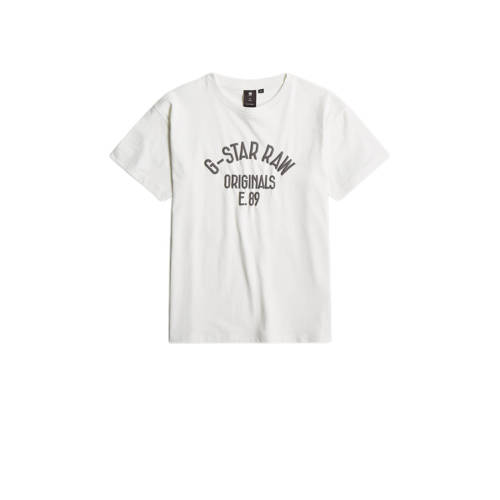 G-Star RAW T-shirt t-shirt s\s loose wit/grijs Jongens/Meisjes Katoen Ronde hals