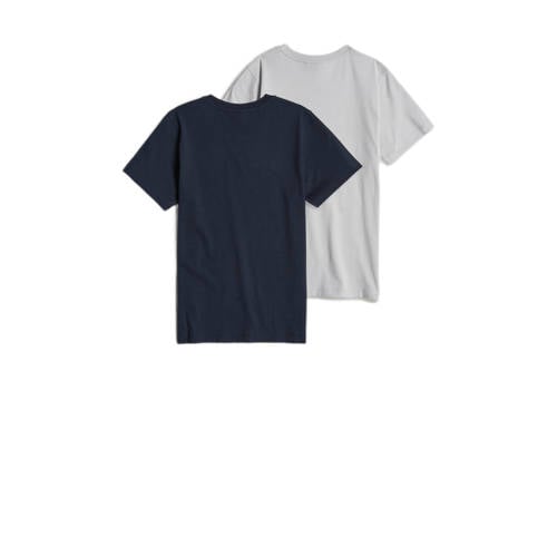 G-Star Raw T-shirt t-shirt s\s regular 2PK (set van 1) Blauw Jongens Katoen Ronde hals 152