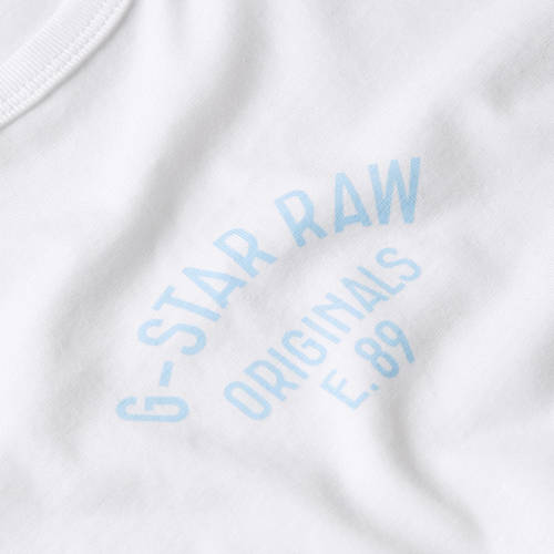 G-Star Raw T-shirt t-shirt s\s slim wit Meisjes Katoen Ronde hals Effen 152