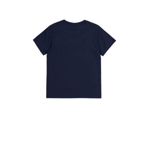 Champion T-shirt met logo donkerblauw Jongens Katoen Ronde hals Logo 158 164