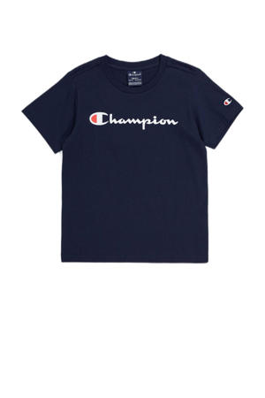 T-shirt met logo donkerblauw
