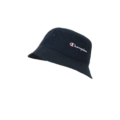 Champion bucket hat donkerblauw Hoed Jongens Meisjes Katoen Logo S-M