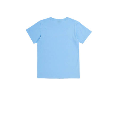 Champion T-shirt met logo lichtblauw Jongens Katoen Ronde hals Logo 134 140
