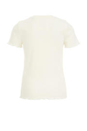 thumbnail: WE Fashion ribgebreid T-shirt offwhite