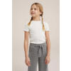 WE Fashion ribgebreid T-shirt offwhite