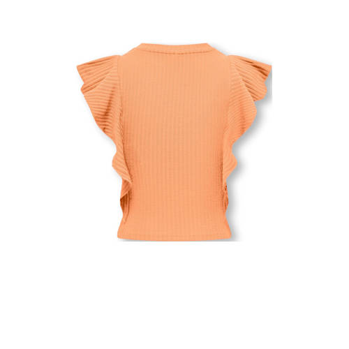 Only KIDS GIRL T-shirt KOGNELLA oranje Top Meisjes Polyester Ronde hals 110 116