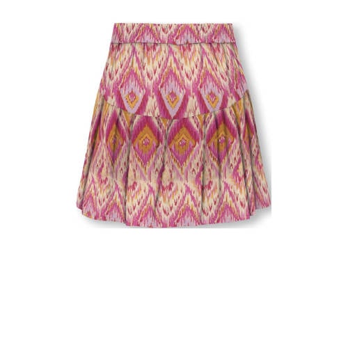 Only KIDS GIRL skort KOGTHYRA met all over print roze geel Rok Meisjes Viscose 116