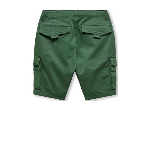 Only KIDS BOY cargo short KOBMAXWELL donkergroen Korte broek Jongens Stretchkatoen 170