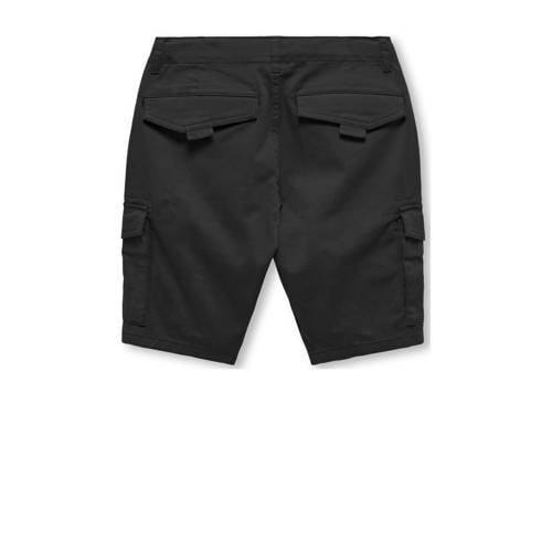 Only KIDS BOY cargo short KOBMAXWELL zwart Korte broek Jongens Stretchkatoen 134