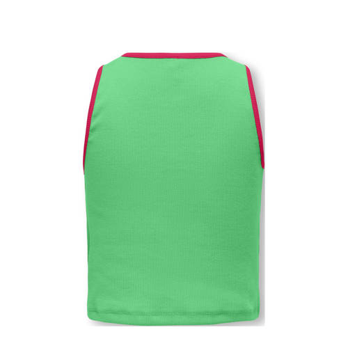 Only KIDS GIRL top KOGGRY fuchsia groen wit Roze Meisjes Stretchkatoen Ronde hals 122 128