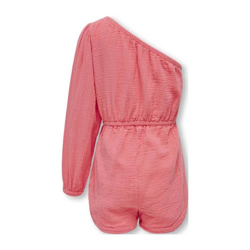 Only KIDS GIRL jumpsuit KOGTHYRA zalmroze Meisjes Biologisch katoen One shoulder 152