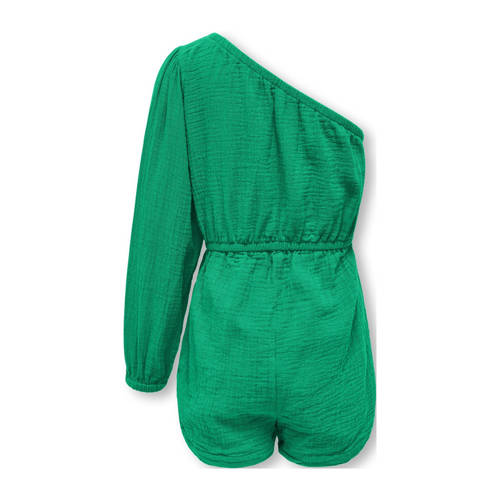 Only KIDS GIRL jumpsuit KOGTHYRA frisgroen Meisjes Biologisch katoen One shoulder 158