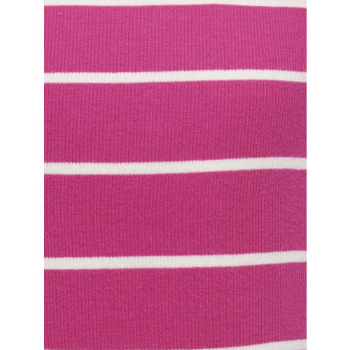 Only KIDS GIRL gestreepte singlet KOGGEMMA fuchsia wit Roze Meisjes Stretchkatoen Ronde hals 122 128