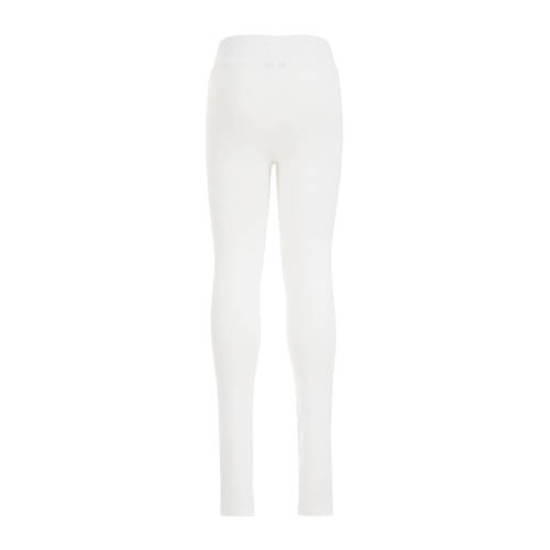 WE Fashion legging white uni Wit Meisjes Stretchkatoen Effen 158 164