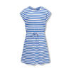 KIDS ONLY GIRL gestreepte A-lijn jurk KONMAY helderblauw/wit