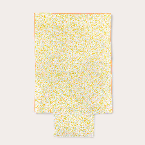 NOUS Kids katoenen dekbedovertrek peuter (120x150 cm) Geel Bloemen