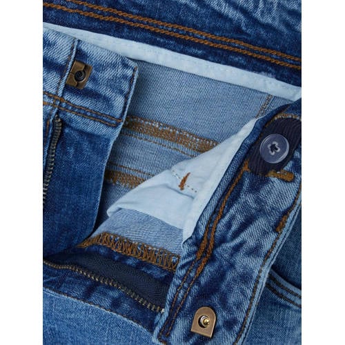 name it KIDS cargojeans NKMRYAN medium blue denim Blauw Effen 116