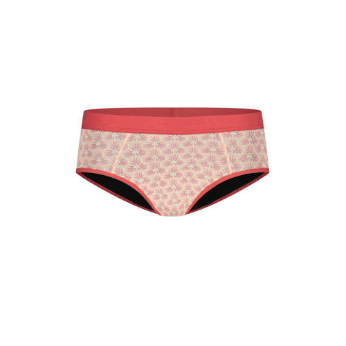 Moodies Undies hipster menstruatieslip Medium roze Meisjes Bamboe All over print
