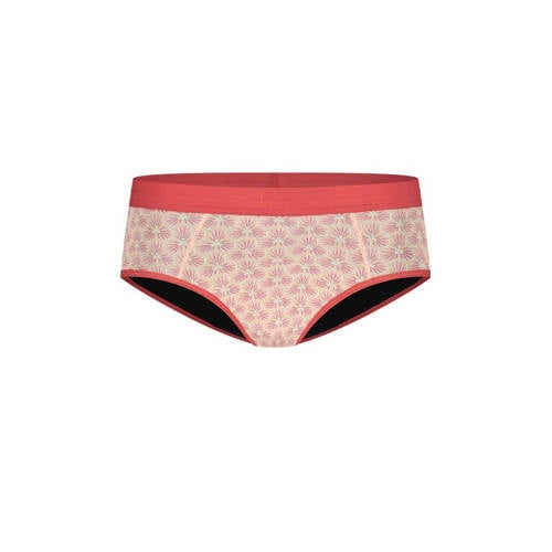Moodies Undies hipster menstruatieslip Heavy roze Meisjes Bamboe All over print - 140-146