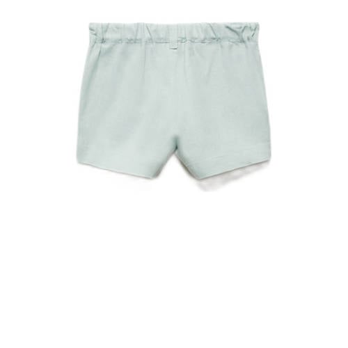 Mango Kids casual short groen Korte broek Jongens Linnen Effen 80