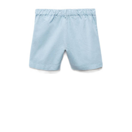 Mango Kids broek lichtblauw Korte broek Jongens Linnen Effen 110