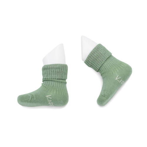 KipKep newborn Blijf-Sokjes 0-3 mnd Calming Green Sokken Groen Jongens Meisjes Biologisch katoen