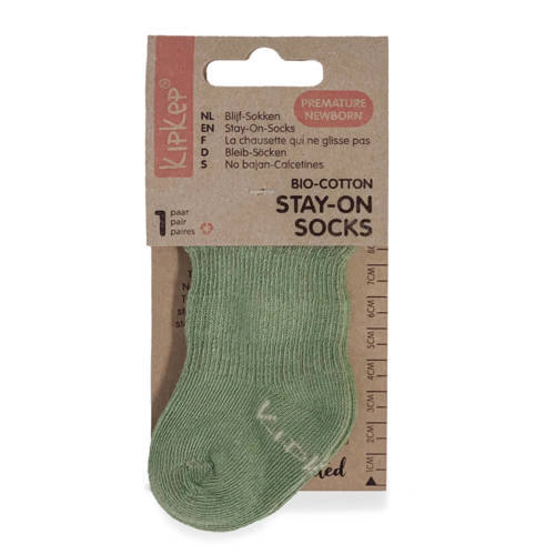 KipKep newborn Blijf-Sokjes 0-3 mnd Calming Green Sokken Groen Jongens Meisjes Katoen
