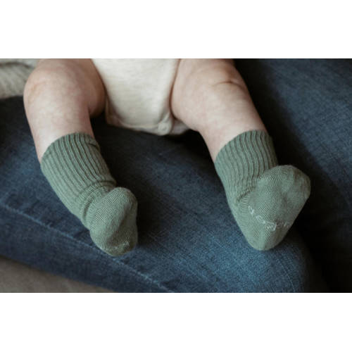 KipKep newborn Blijf-Sokjes 0-3 mnd Calming Green Sokken Groen Jongens Meisjes Katoen