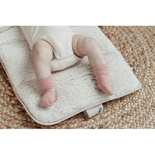 KipKep newborn Blijf-Sokjes 0-3 mnd Mauve Sokken Roze Jongens Meisjes Katoen