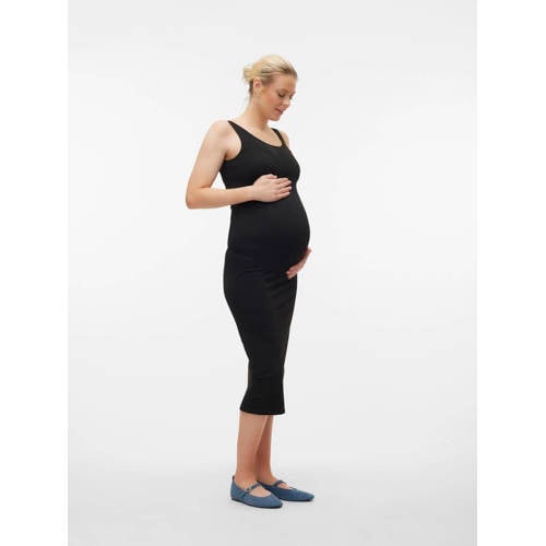 VERO MODA MATERNITY one size zwangerschapsjurk zwart Dames Polyamide Ronde hals