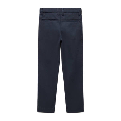 Mango Kids broek donkerblauw Jongens Polyester Effen 164