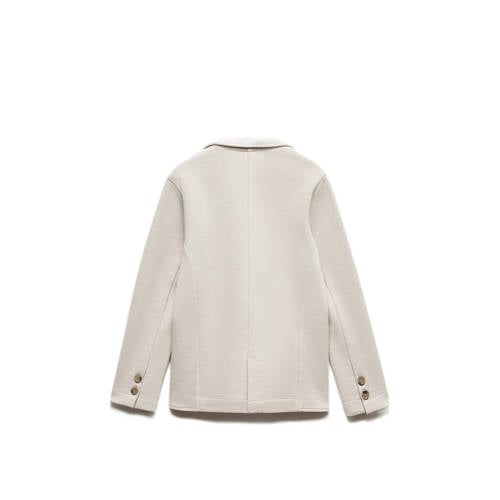 Mango Kids blazer pastelbruin Beige Meisjes Katoen Reverskraag Effen 116