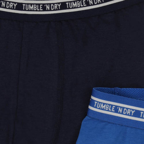 Tumble 'n Dry boxershort set van 2 zwart blauw Jongens Katoen Effen 146 152